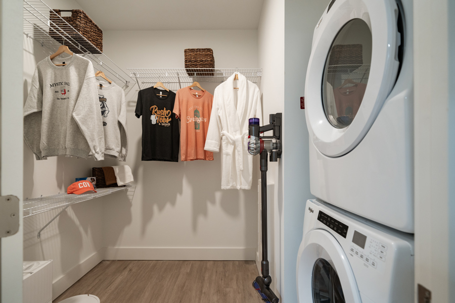 spacious closet with laundry