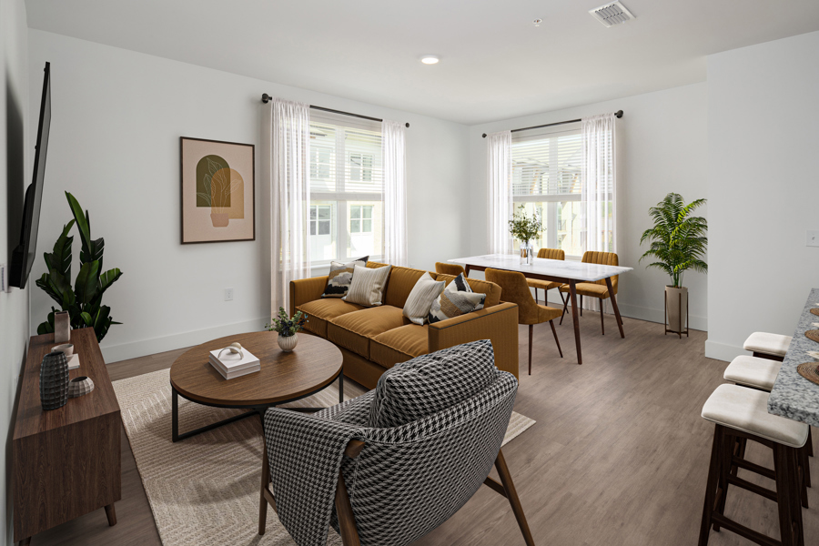 virtual staged living room